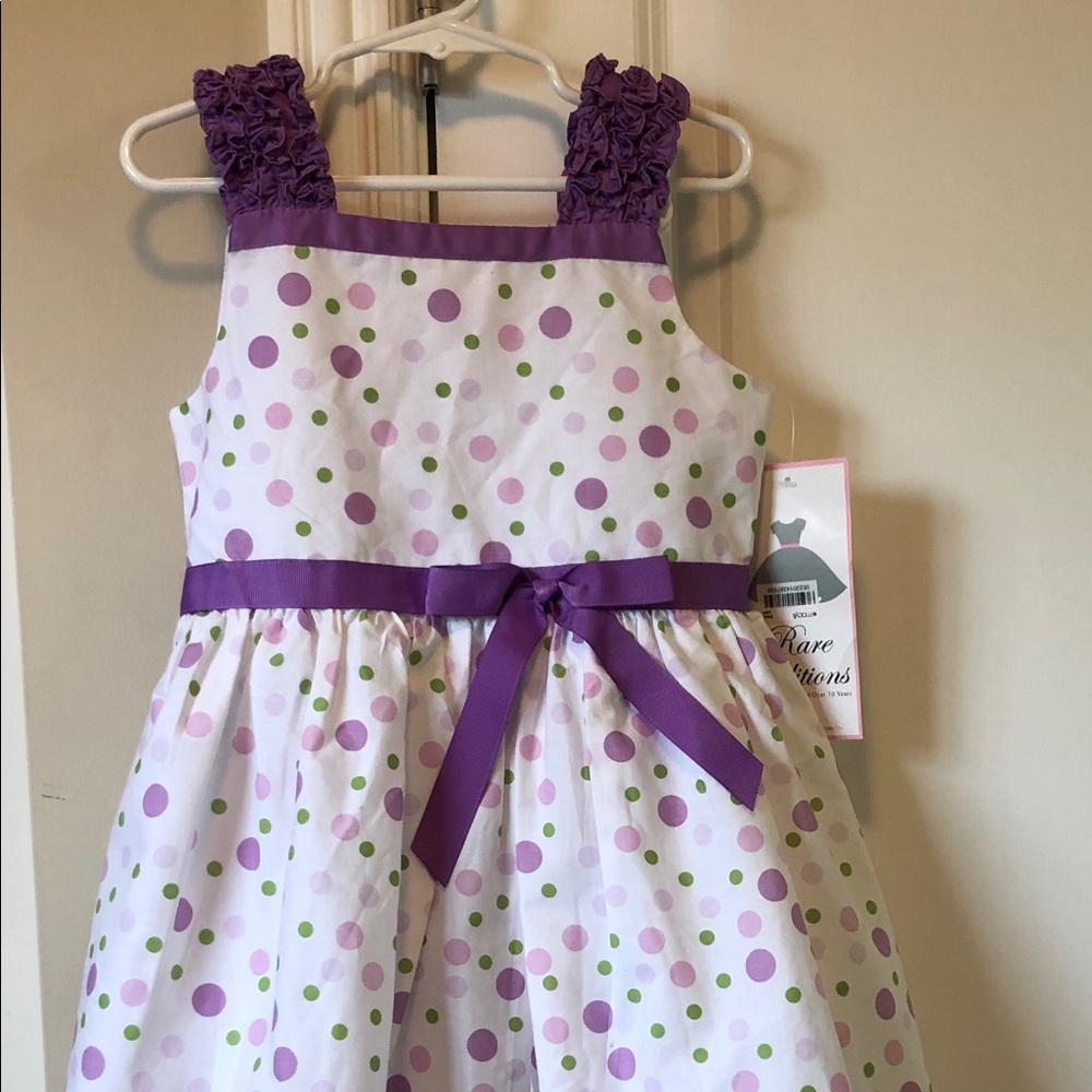 Polka Dot and floral Rare Editions dress. 6X